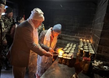 Indian Army Chief Gen Dwivedi performs worship at Muktinath Temple