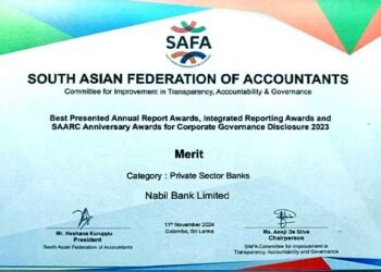 Nabil Bank honored with SAFA BPA Award-2023