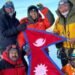 NC’s general secretary Bishwa Prakash Sharma and Record-Setting Mountaineer Mingma Sherpa summit Lobuche Peak