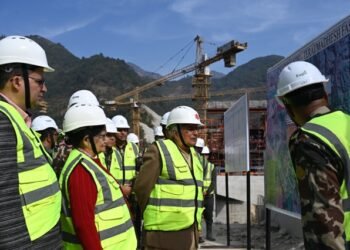 President inspects Kathmandu-Terai/Madhesh Fast Track (Expressway) Road Project
