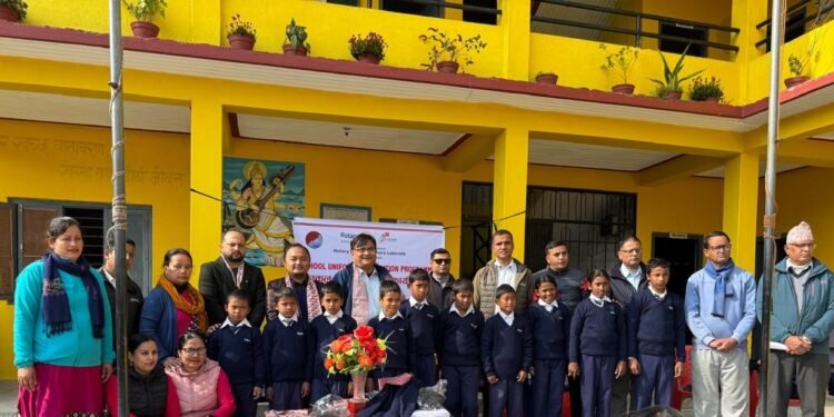 Rotary Club of Pokhara Lakeside provides essential uniforms to students