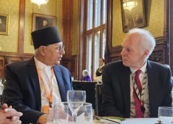 Leader Koirala, former UK Secretary of State for Foreign Affairs, Cleverly, meet