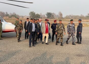 PM Oli inspects Tarigaun airport