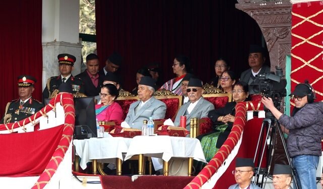 President observes Mahashivaratri and Army Day feu-de-joie in Tundikhel