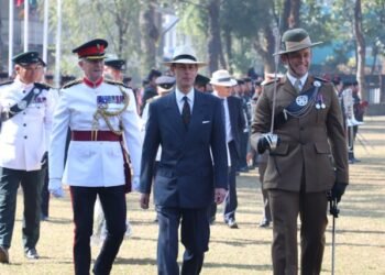 British Prince couple attends parade in Pokhara