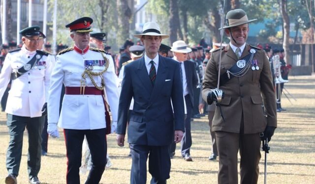 British Prince couple attends parade in Pokhara