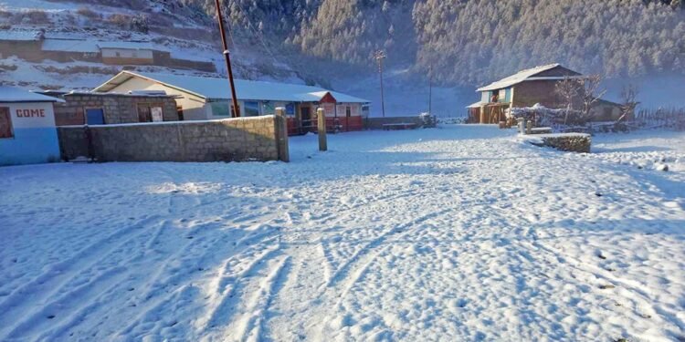 Snowfall in Dhorpatan