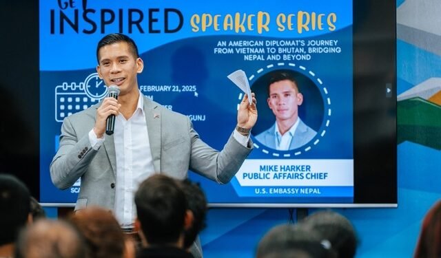 US Embassy’s Mike Harker Inspires Nepali Youth with Leadership Insights
