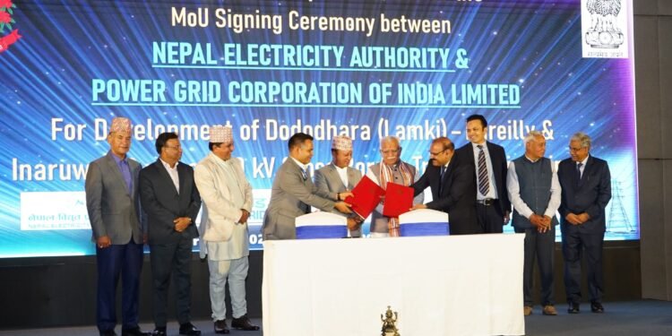 Nepal-India sign MoU on cross border transmission line development