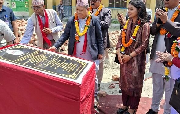 India assists school building construction project in Morang