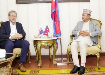 Energy Minister Khadka and US Ambassador Thompson discuss MCC project