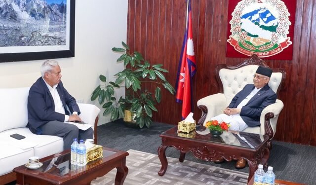 Indian ambassador Srivastava calls on PM Oli