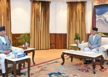 Maoist Centre Chair Dahal meets President Paudel
