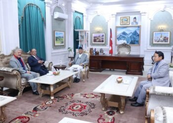 PM Oli and Maoist Chair Dahal discuss contemporary issues