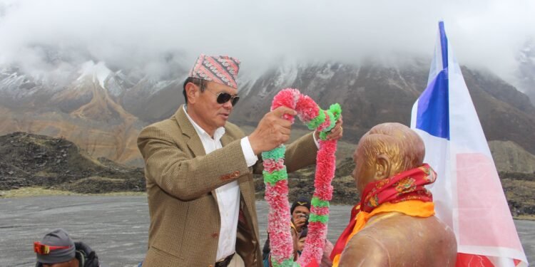 Statues of members of first mountaineering expedition to Annapurna unveiled