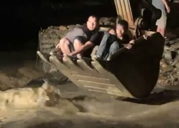 Passenger bus swept into Binayikhola