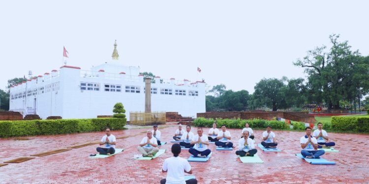 International Day of Yoga celebration in Lumbini, 20 June 2025