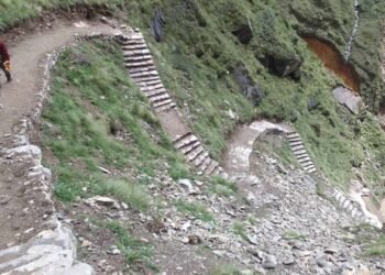Trekking trail built on the route to Dhaulagiri Base Camp