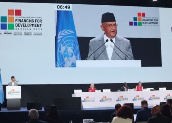 PM Oli calls for unified actions to bridge financing gap