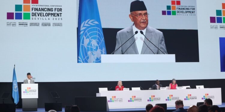 PM Oli calls for unified actions to bridge financing gap
