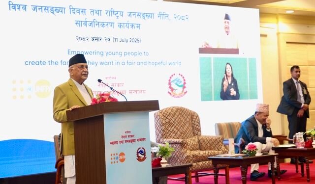 Population decline is a threat to human existence: PM Oli