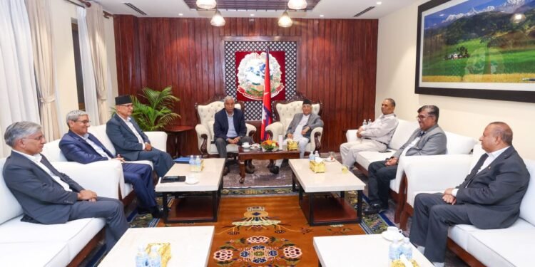 Top leaders of ruling alliance including PM Oli hold meeting