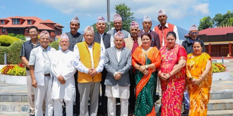 Senior citizens’ representatives call on President Paudel