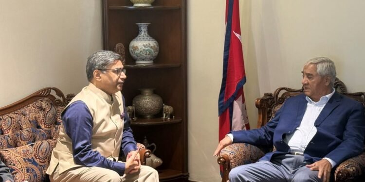 Indian Foreign Secretary discuss bilateral issues with NC President Deuba