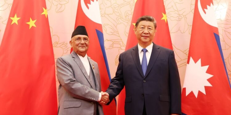 PM Oli in China, bilateral talks with President Xi