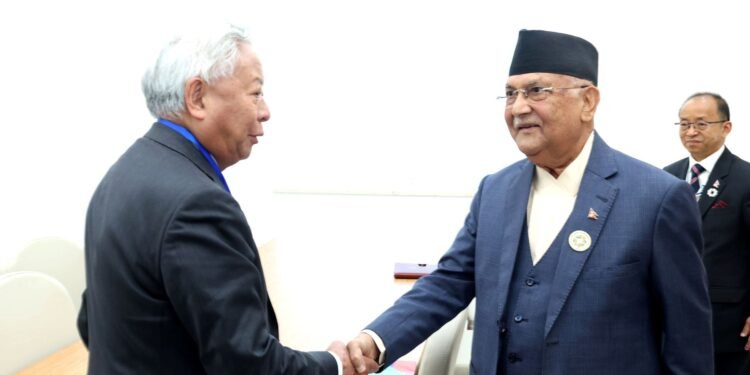 AIIB Chair Liqun pays courtesy call on PM Oli
