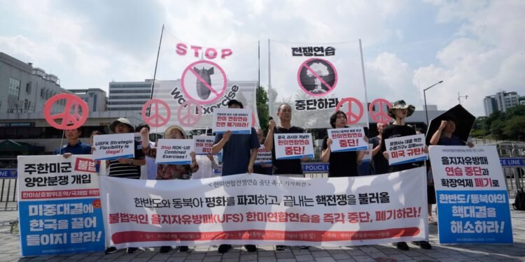 South Korean and US militaries begin annual summertime drills to cope with North Korean threats