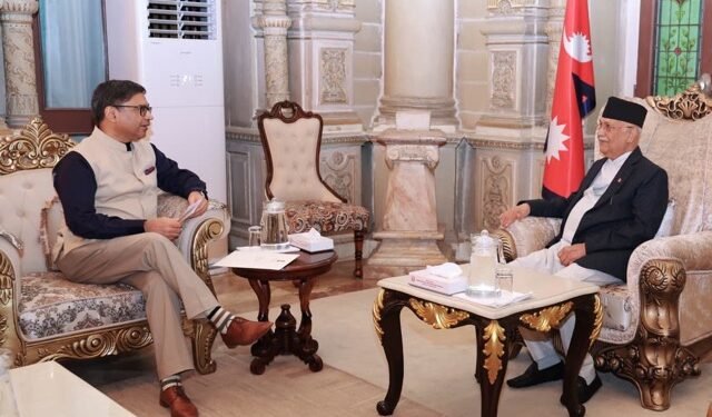 Indian Foreign Secretary pays courtesy call on PM Oli
