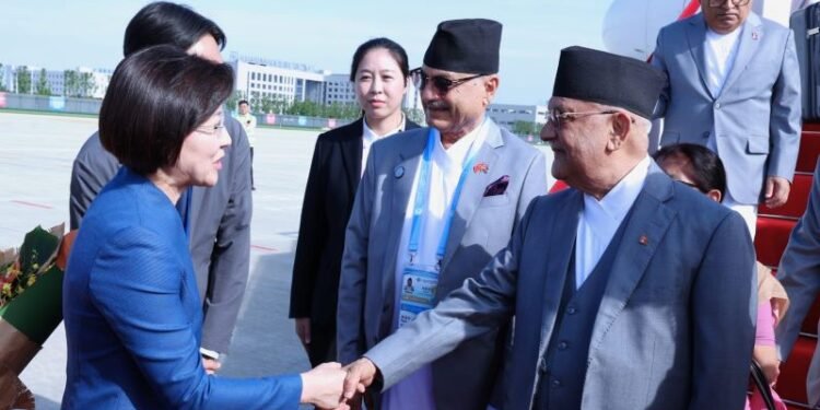 PM Oli arrives China; to meet with President Xi today