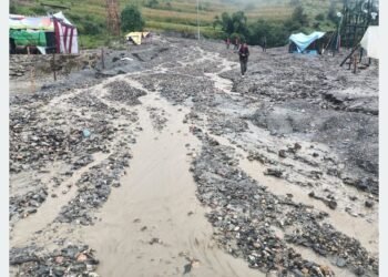 Significant flood blocks Mid-Hill Highway in Baglung