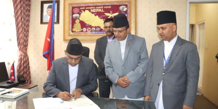 Industry Minister Sinha assumes office