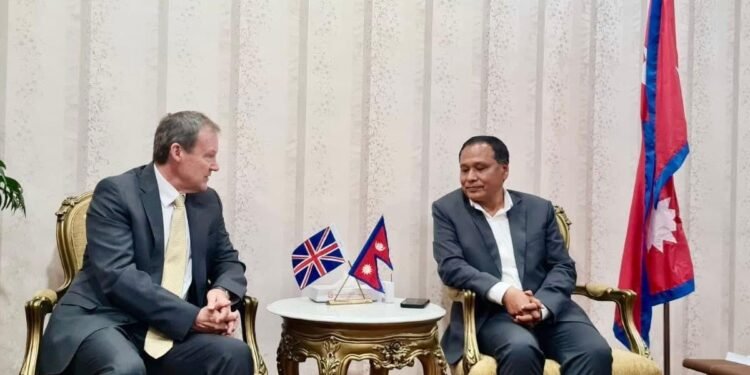 British Ambassador Fenn pays courtesy call on Minister Ghising
