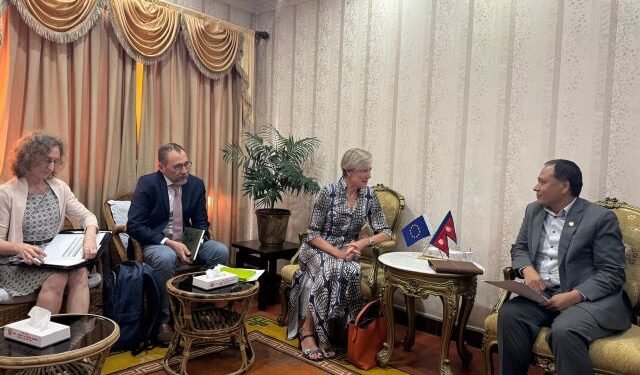 EU Ambassador to Nepal pays courtesy call on Minister Ghising