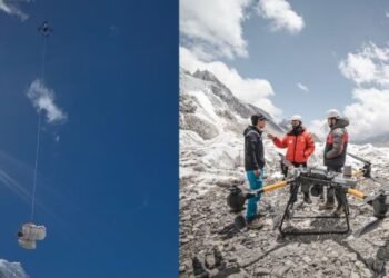 Drones being used for waste collection in Sagarmatha