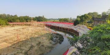 Nepal-India common Chhath ghat constructed at Bagahi