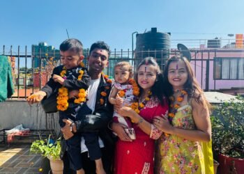 In a break with tradition, two brothers apply Bhaitika on each other