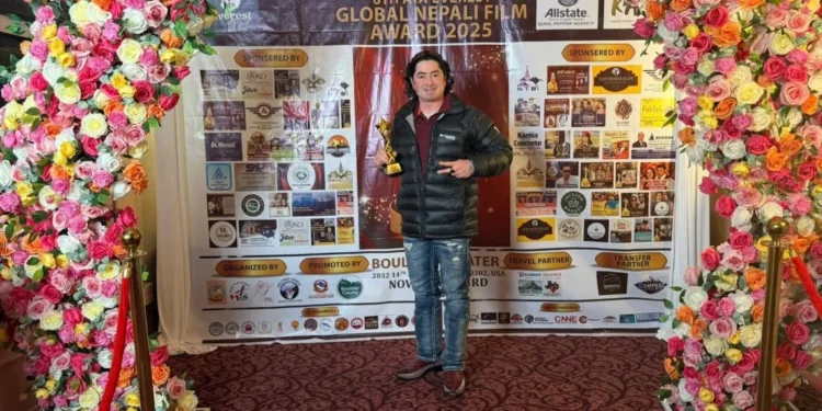 Young actor, entrepreneur, and social activist Krishna Sunar was honored