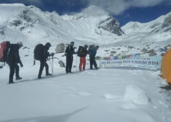 First successful summit of Chhuama mountain in Mustang