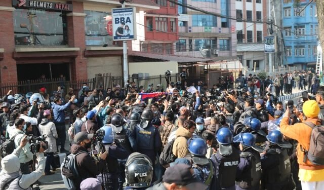 Eight demonstrators taken under control from Maitighar