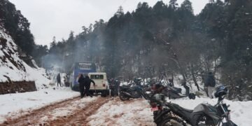 Snowfall affects life in Humla