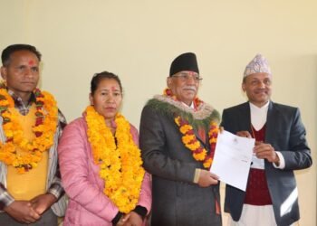 NCP Coordinator and former PM Dahal files candidacy from Rukum East