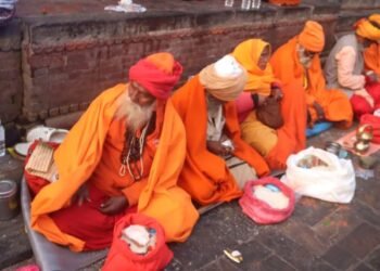 Sadhus arrived Pashupatinath for Mahashivaratri bid farewell