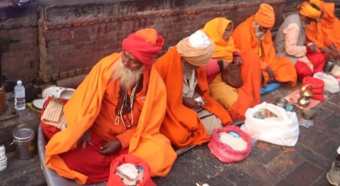 Sadhus arrived Pashupatinath for Mahashivaratri bid farewell