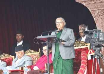 PM Karki addresses Democracy Day function; says HoR elections to open door to new era