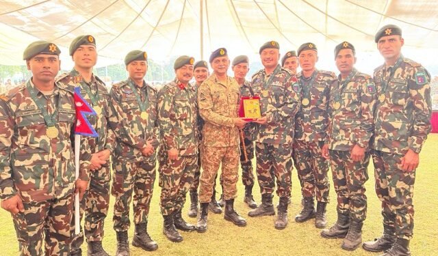 Nepali Army hits gold medal in Pakistan