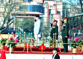 President observes Mahashivaratri and Army Day feu-de-joie in Tundikhel